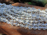 Polished Quartz Crystal Faceted Bead Necklace - Sold Per Item - From Madagascar