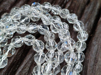 Polished Quartz Crystal Faceted Bead Necklace - Sold Per Item - From Madagascar