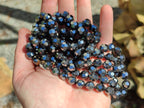 Polished Hematite Faceted Bead Necklace - sold per item- From China - Toprock Gemstones and Minerals 