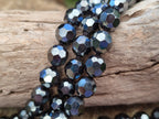 Polished Hematite Faceted Bead Necklace - sold per item- From China - Toprock Gemstones and Minerals 