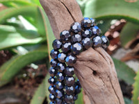 Polished Hematite Faceted Bead Necklace - sold per item- From China