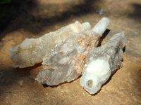 Natural Drusy Quartz Coated Calcite Pseudomorph Specimens x 12 From Alberts Mountain, Lesotho - Toprock Gemstones and Minerals 