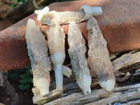Natural Drusy Quartz Coated Calcite Pseudomorph Specimens x 12 From Alberts Mountain, Lesotho - Toprock Gemstones and Minerals 