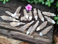 Natural Drusy Quartz Coated Calcite Pseudomorph Specimens x 12 From Alberts Mountain, Lesotho - Toprock Gemstones and Minerals 