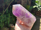 Polished Chevron Amethyst Point x 1 from Madagascar - Toprock Gemstones and Minerals 