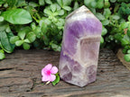 Polished Chevron Amethyst Point x 1 from Madagascar - Toprock Gemstones and Minerals 