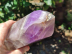 Polished Chevron Amethyst Point x 1 from Madagascar - Toprock Gemstones and Minerals 