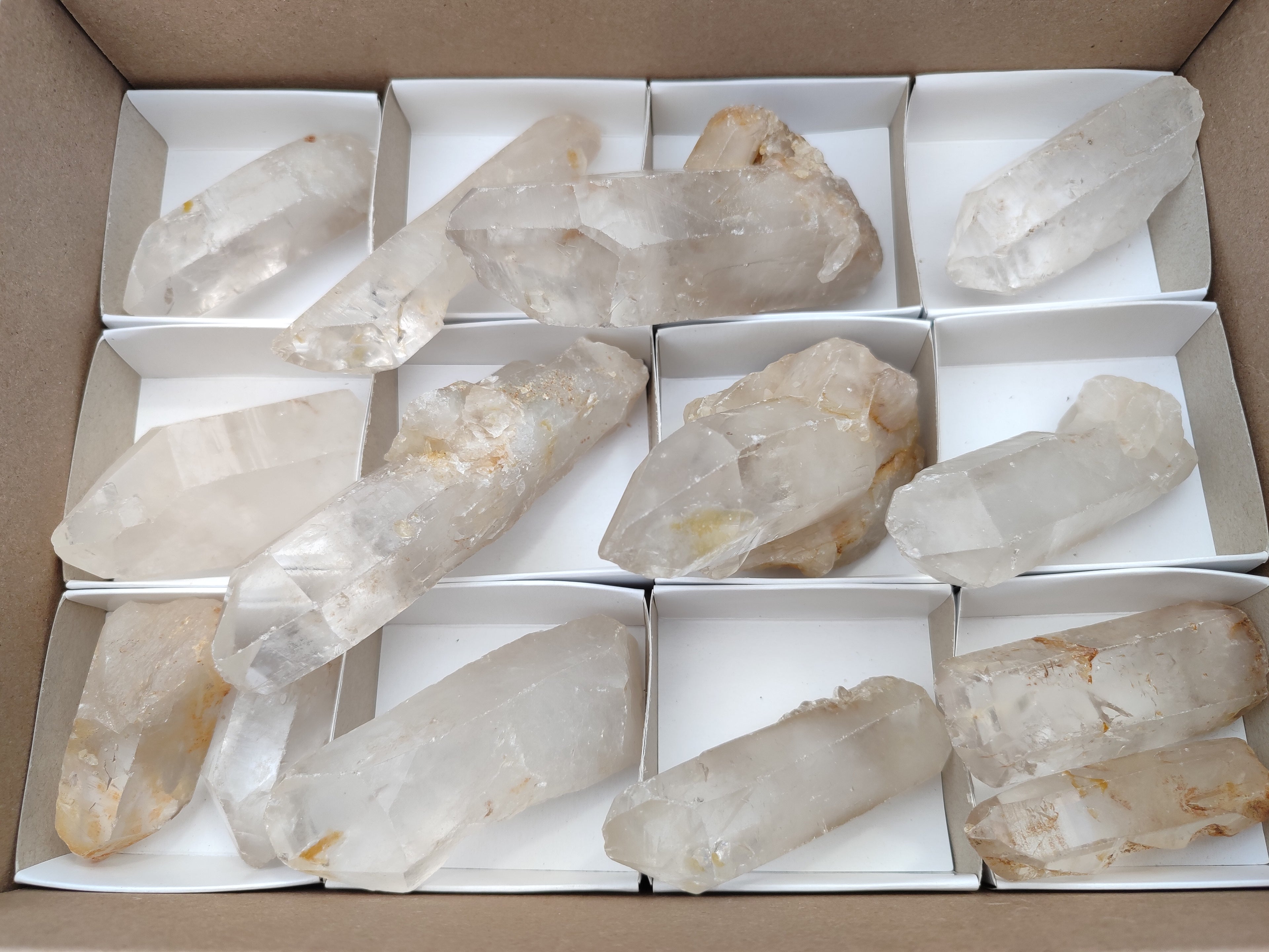 Natural Clear Quartz Crystals x 14 From Madagascar - Toprock Gemstones and Minerals 