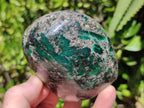Polished Rare Emerald Mica In Matrix Standing Free Forms x 3 From Mutoko, Zimbabwe - Toprock Gemstones and Minerals 