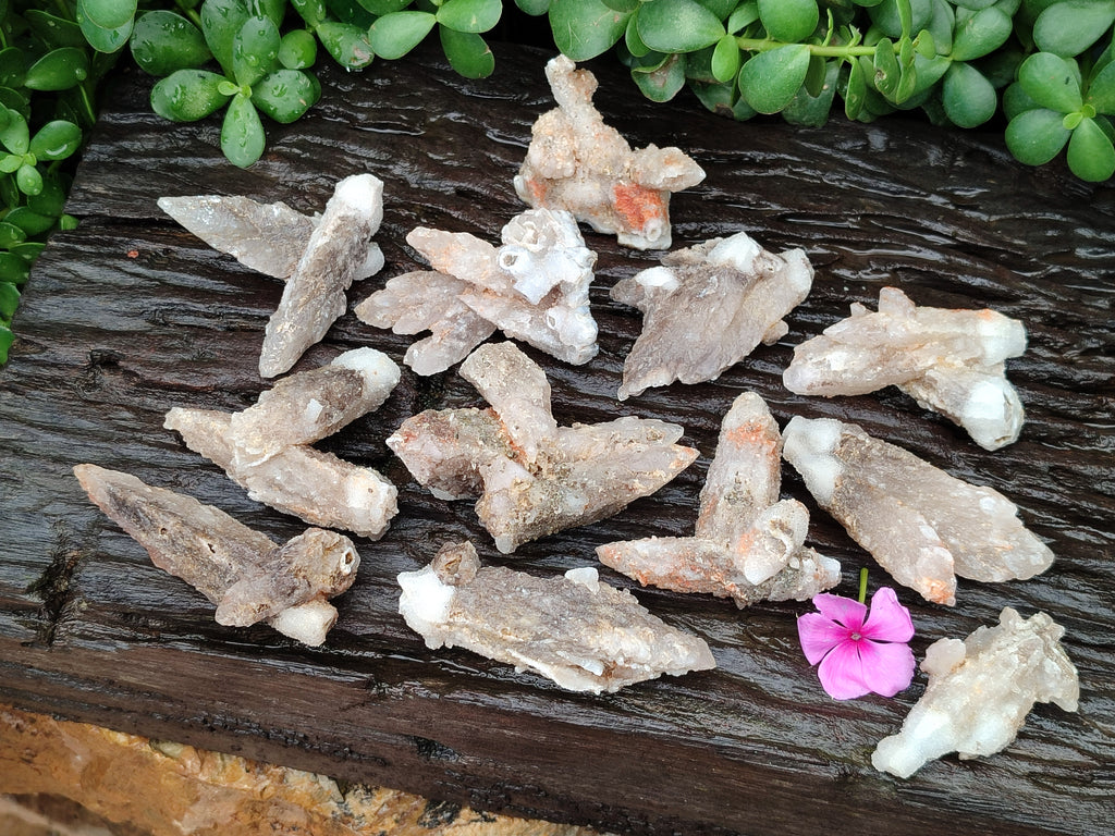 Natural Drusy Quartz Coated Calcite Pseudomorph Specimens x 12 From Alberts Mountain, Lesotho - Toprock Gemstones and Minerals 