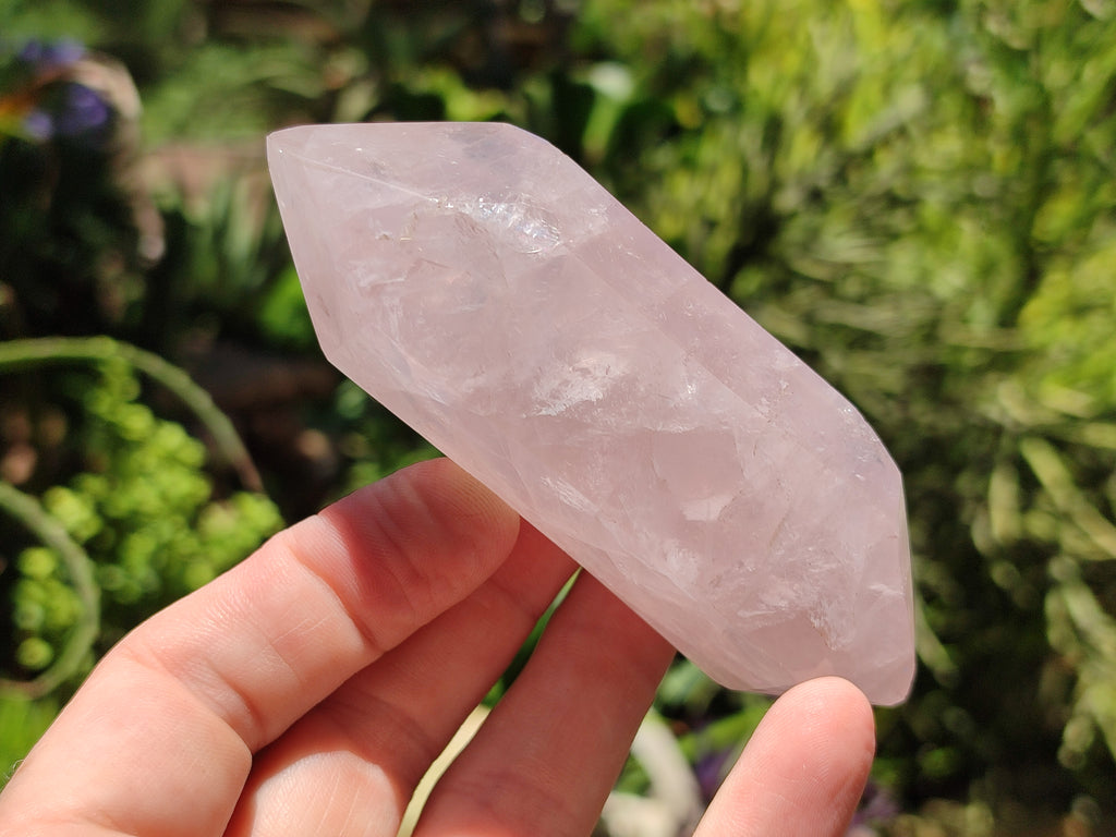 Polished Double Terminated Rose Quartz Points x 12 From Ambatondrazaka, Madagascar - Toprock Gemstones and Minerals 