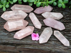 Polished Double Terminated Rose Quartz Points x 12 From Ambatondrazaka, Madagascar - Toprock Gemstones and Minerals 