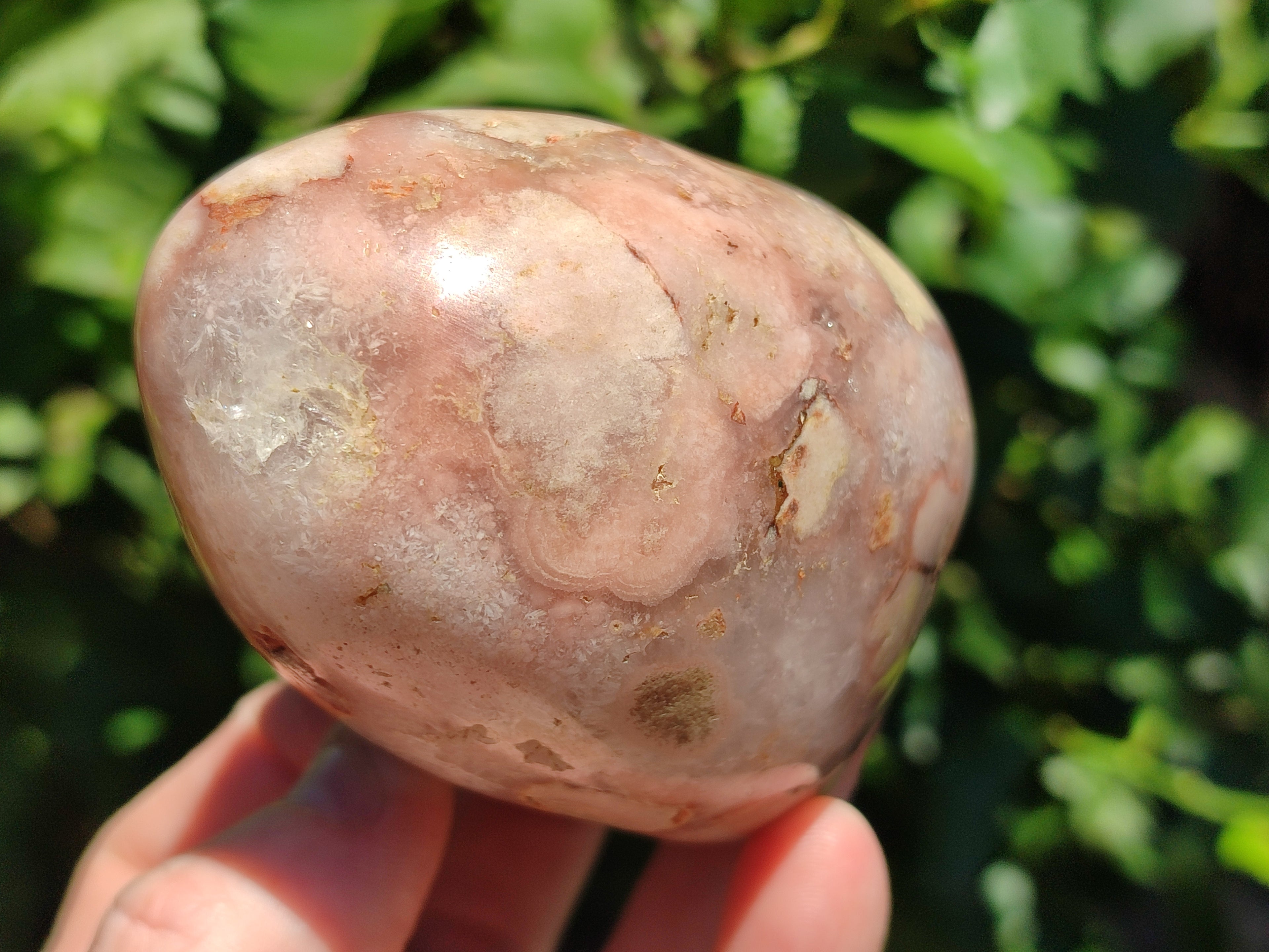 Polished Flower Agate Standing Free Forms x 3 From Antsahalova, Madagascar - Toprock Gemstones and Minerals 