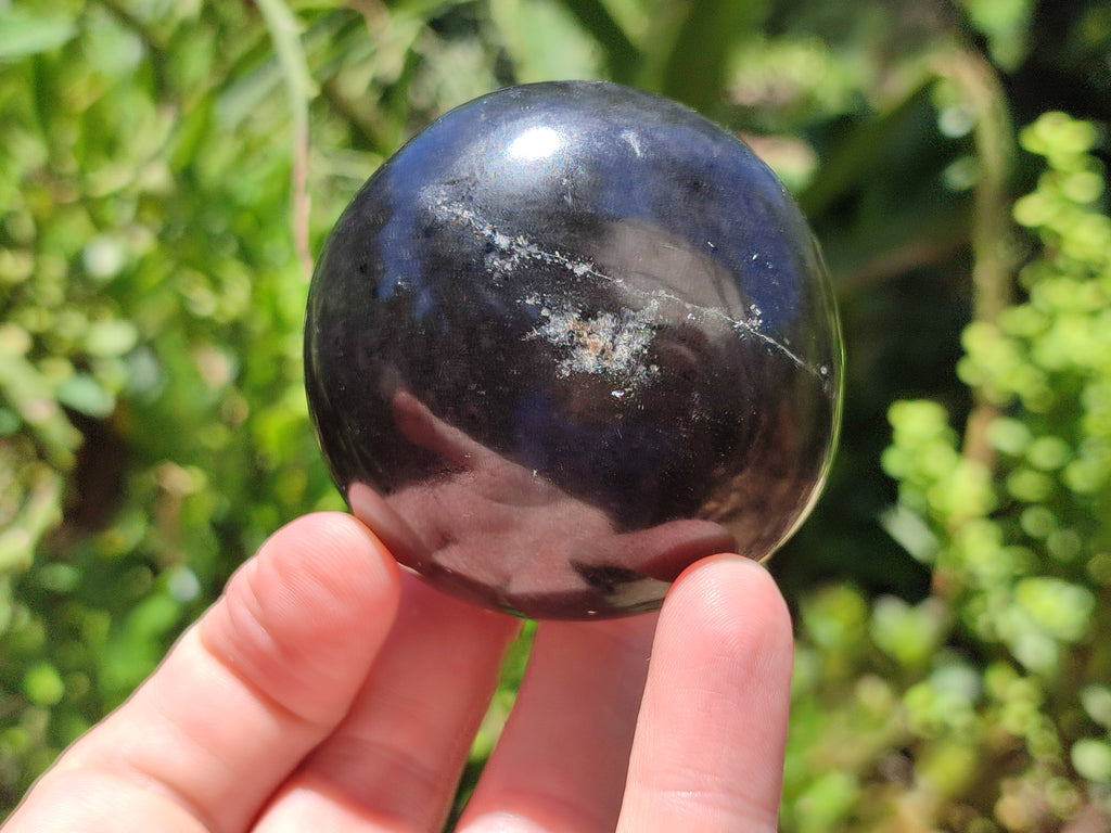 Polished Black Basalt Palm Stones x 12 From Antsirabe, Madagascar - Toprock Gemstones and Minerals 