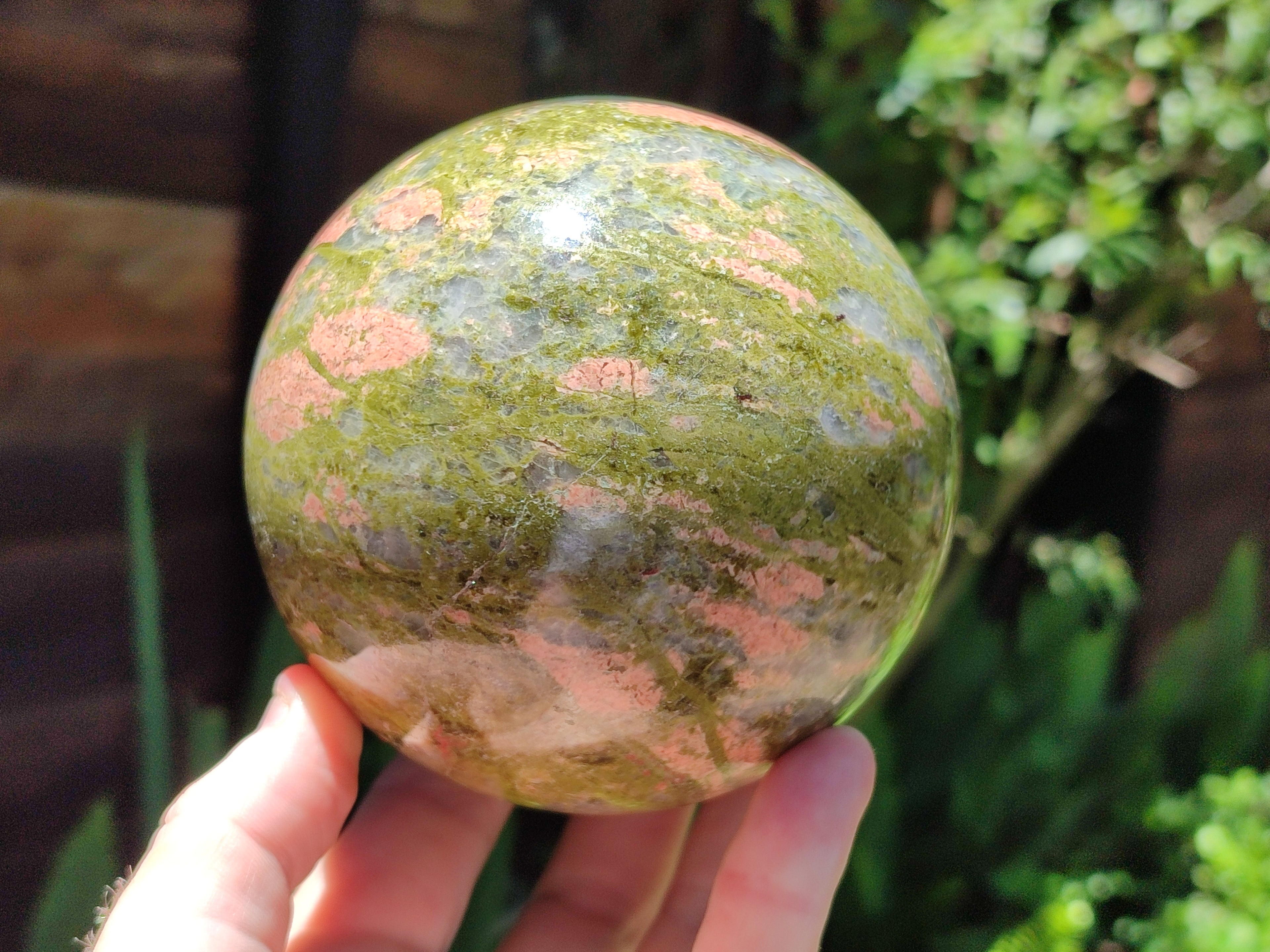 Polished Unakite Sphere x 1 From South Africa - Toprock Gemstones and Minerals 