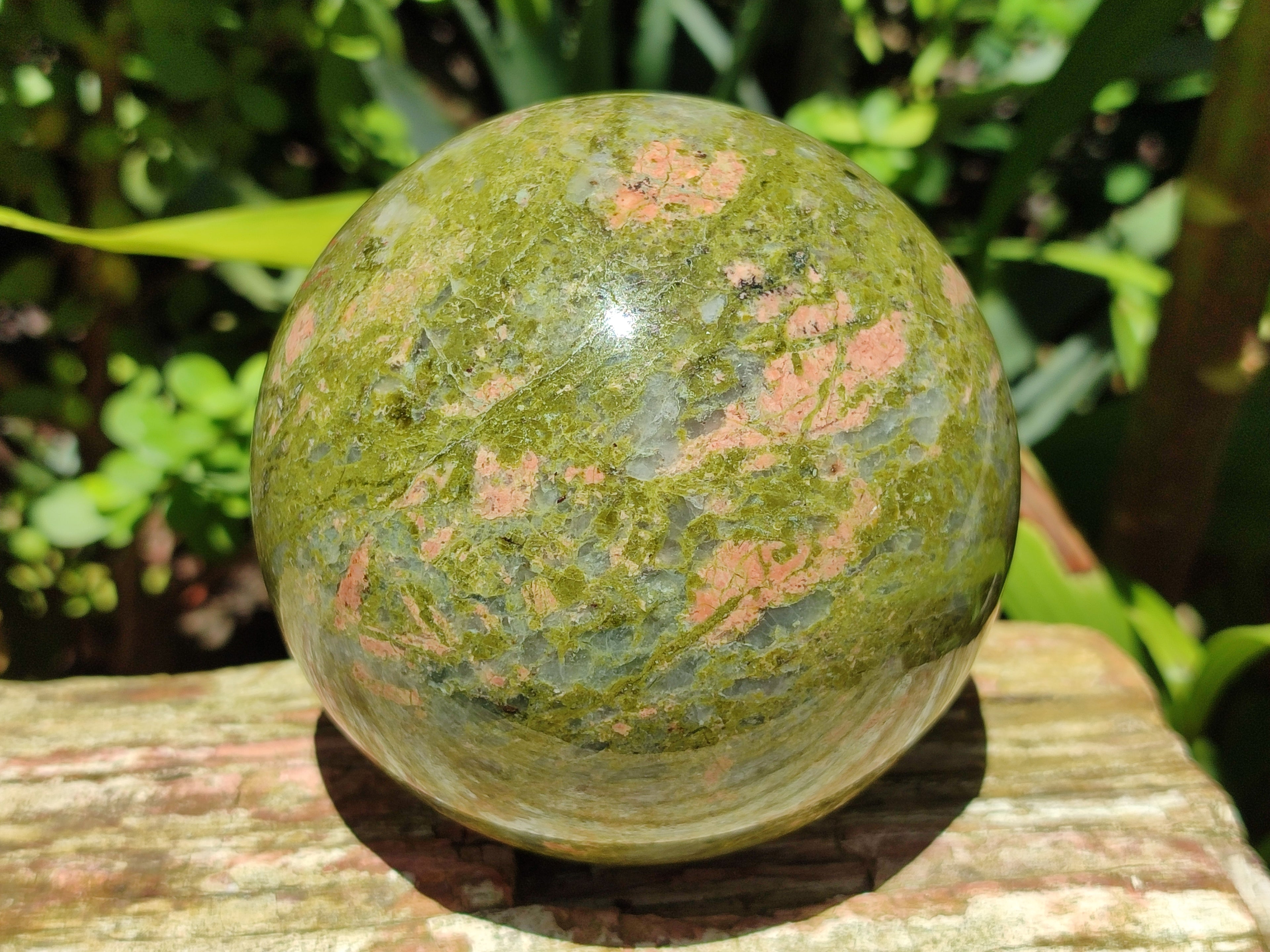 Polished Unakite Sphere x 1 From South Africa - Toprock Gemstones and Minerals 