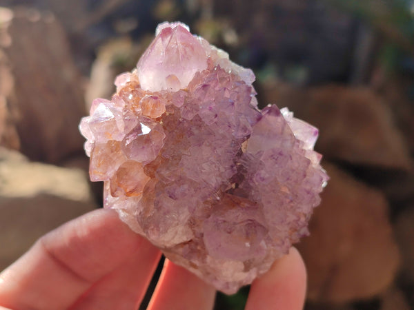 Natural Amethyst Spirit Quartz Clusters x 6 From Boekenhouthoek, South Africa