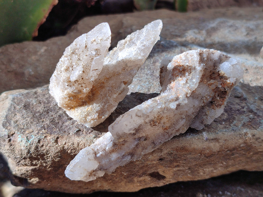 Natural Drusy Quartz Coated Calcite Pseudomorph Specimens x 12 From Alberts Mountain, Lesotho - Toprock Gemstones and Minerals 