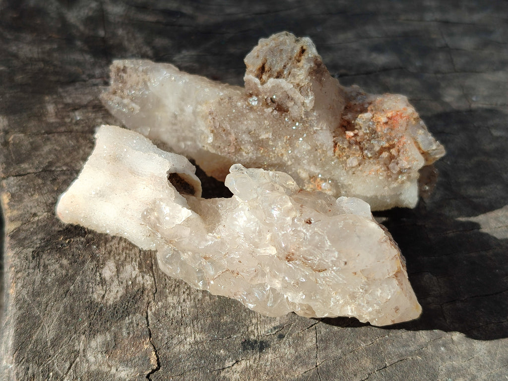 Natural Drusy Quartz Coated Calcite Pseudomorph Specimens x 12 From Alberts Mountain, Lesotho - Toprock Gemstones and Minerals 