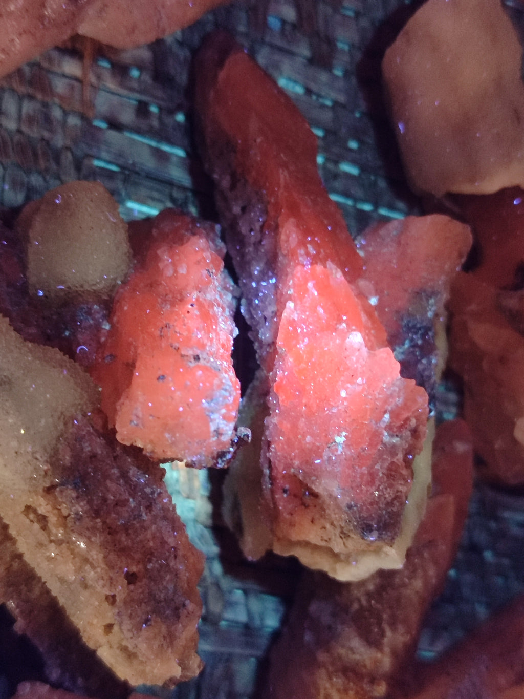 Natural Drusy Quartz Coated Calcite Pseudomorph Specimens x 12 From Alberts Mountain, Lesotho - Toprock Gemstones and Minerals 