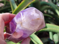 Polished Chevron Amethyst Points x 2 from Ankazobe, Madagascar
