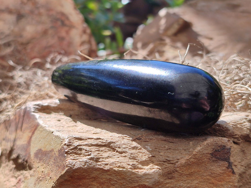 Polished Black Basalt Massage Wands x 6 From Madagascar - Toprock Gemstones and Minerals 