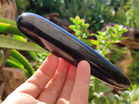 Polished Black Basalt Massage Wands x 6 From Madagascar - Toprock Gemstones and Minerals 