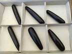 Polished Black Basalt Massage Wands x 6 From Madagascar - Toprock Gemstones and Minerals 