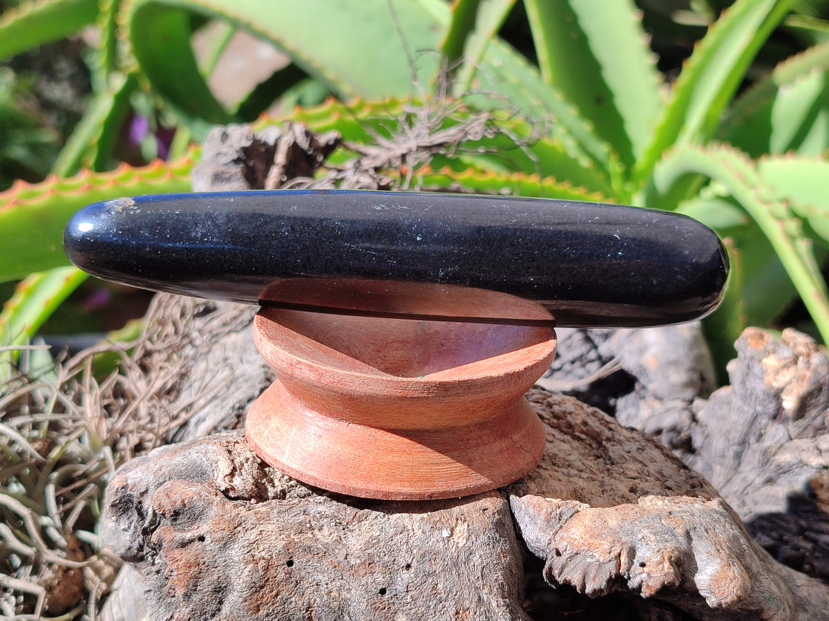 Polished Black Basalt Massage Wands x 6 From Madagascar - Toprock Gemstones and Minerals 