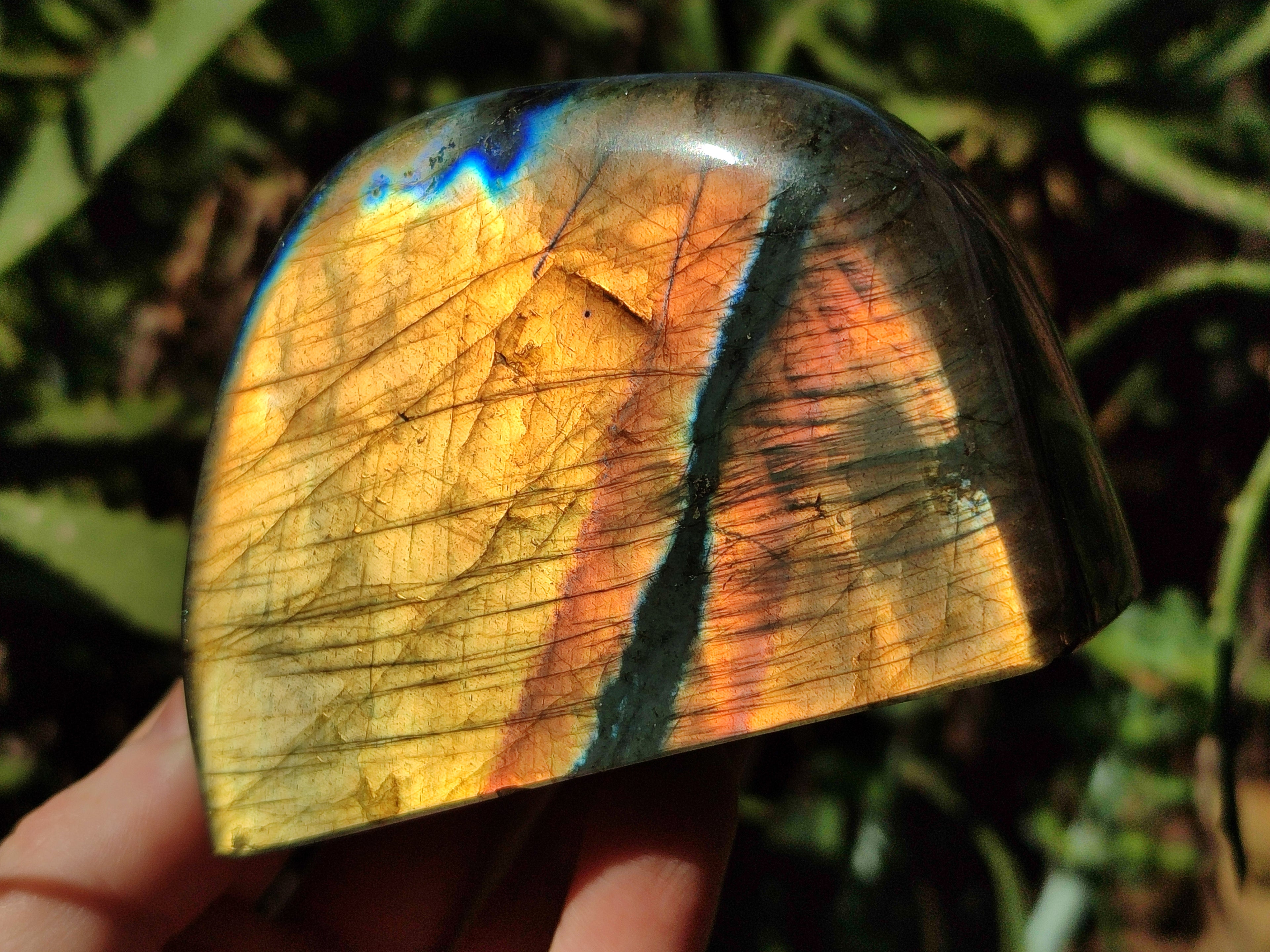 Polished Labradorite Standing Free Forms x 3 From Tulear, Madagascar - Toprock Gemstones and Minerals 