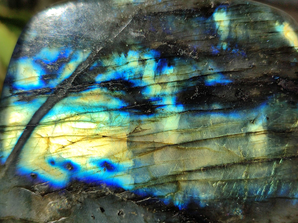 Polished Labradorite Standing Free Forms x 3 From Tulear, Madagascar - Toprock Gemstones and Minerals 
