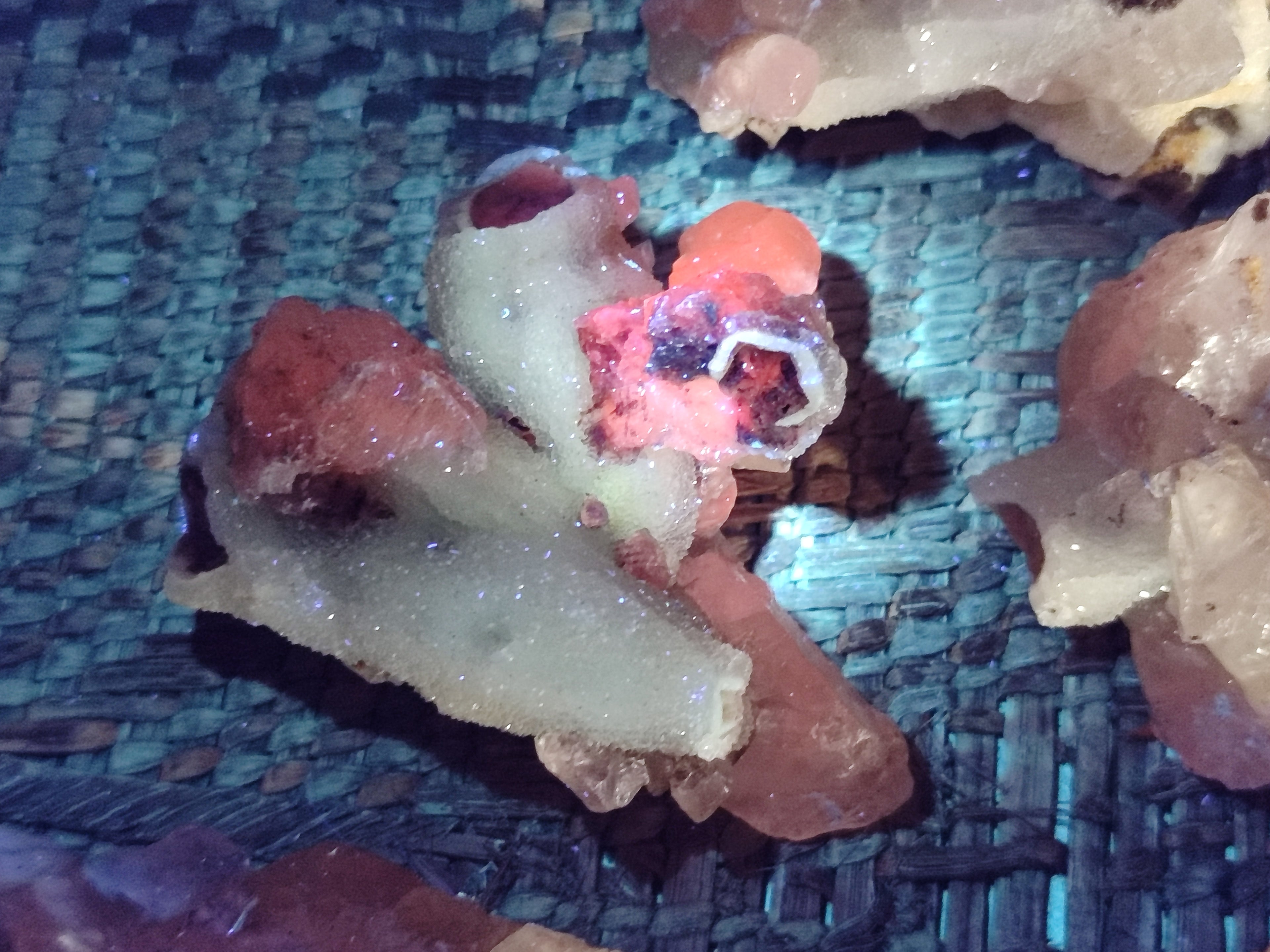 Natural Drusy Quartz Coated Calcite Pseudomorph Specimens x 20 From Alberts Mountain, Lesotho - Toprock Gemstones and Minerals 