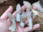 Natural Drusy Quartz Coated Calcite Pseudomorph Specimens x 20 From Alberts Mountain, Lesotho - Toprock Gemstones and Minerals 