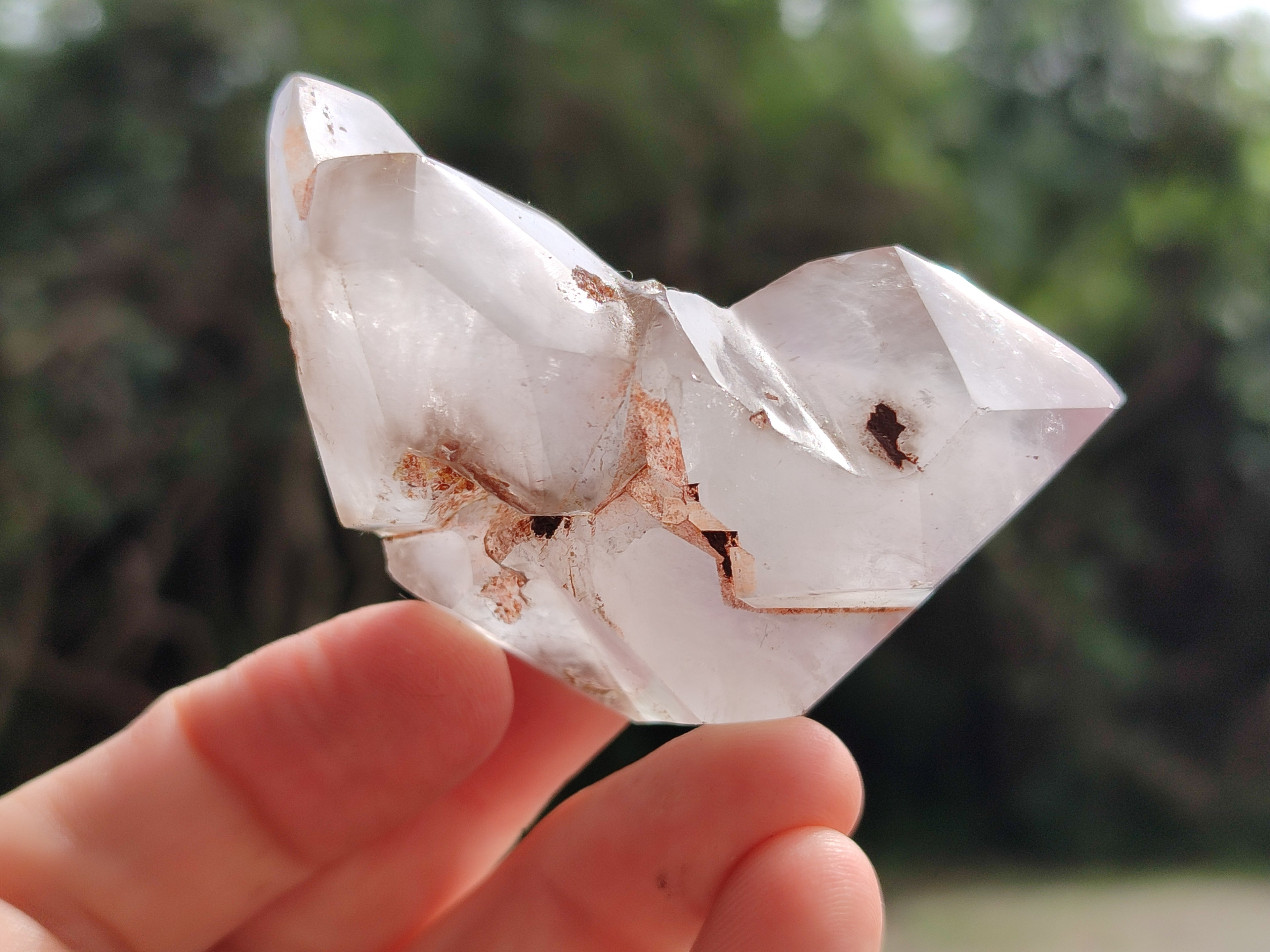 Polished Smokey Window Amethyst Quartz Crystals x 12 From Akansobe, Madagascar - Toprock Gemstones and Minerals 