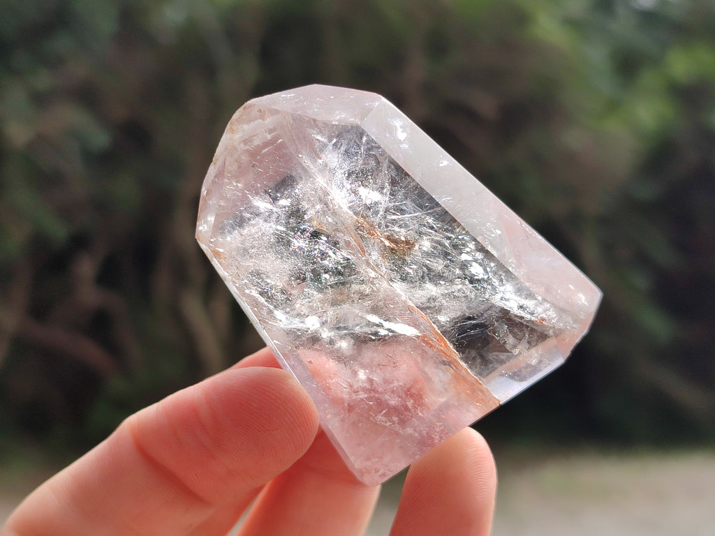 Polished Smokey Window Amethyst Quartz Crystals x 12 From Akansobe, Madagascar - Toprock Gemstones and Minerals 