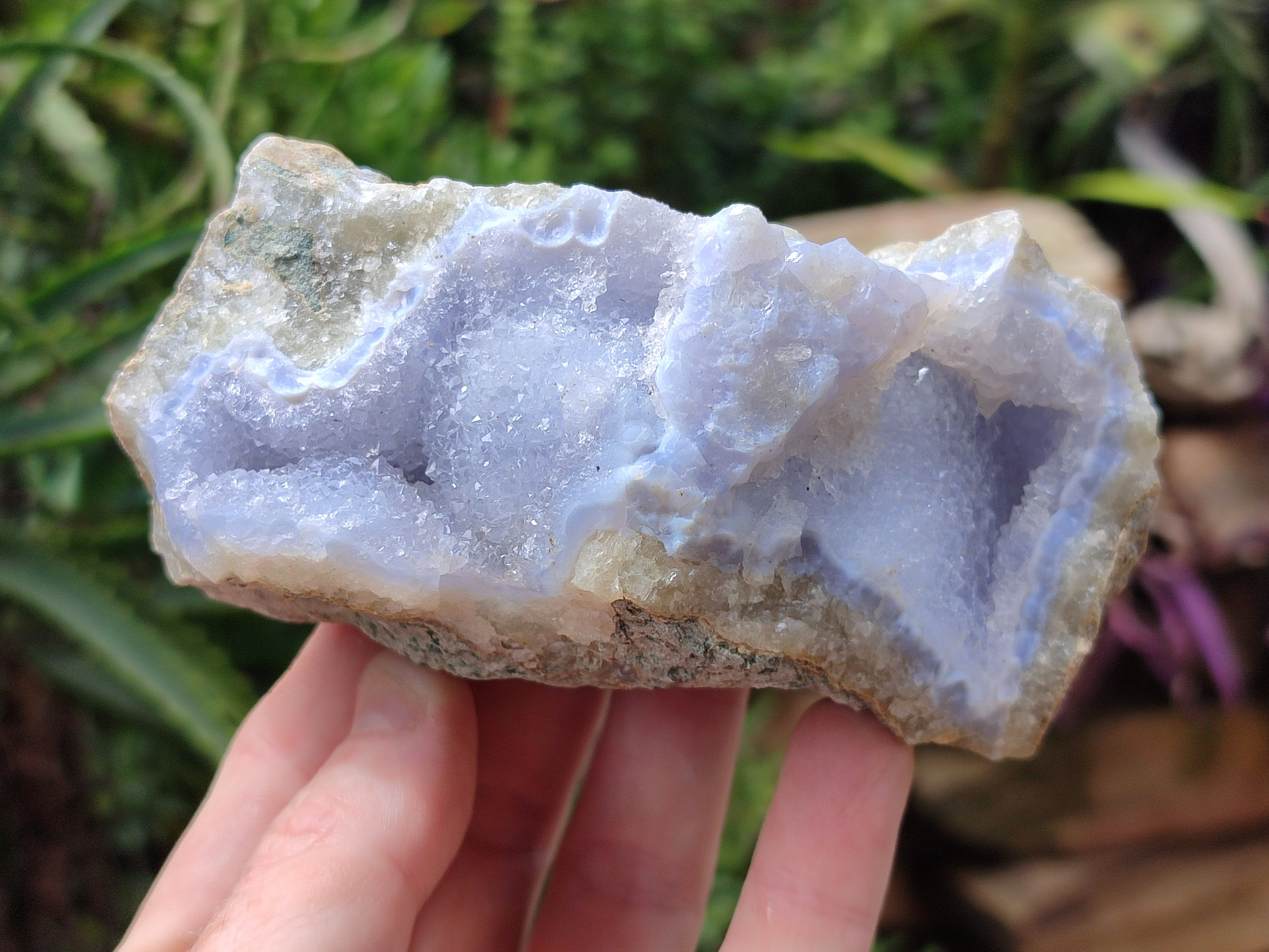 Natural Blue Lace Agate Geode Specimens x 12 From Nsanje, Malawi - Toprock Gemstones and Minerals 
