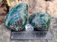 Polished Emerald Mica In Matrix Free Forms x 6 From Mutoko, Zimbabwe - Toprock Gemstones and Minerals 