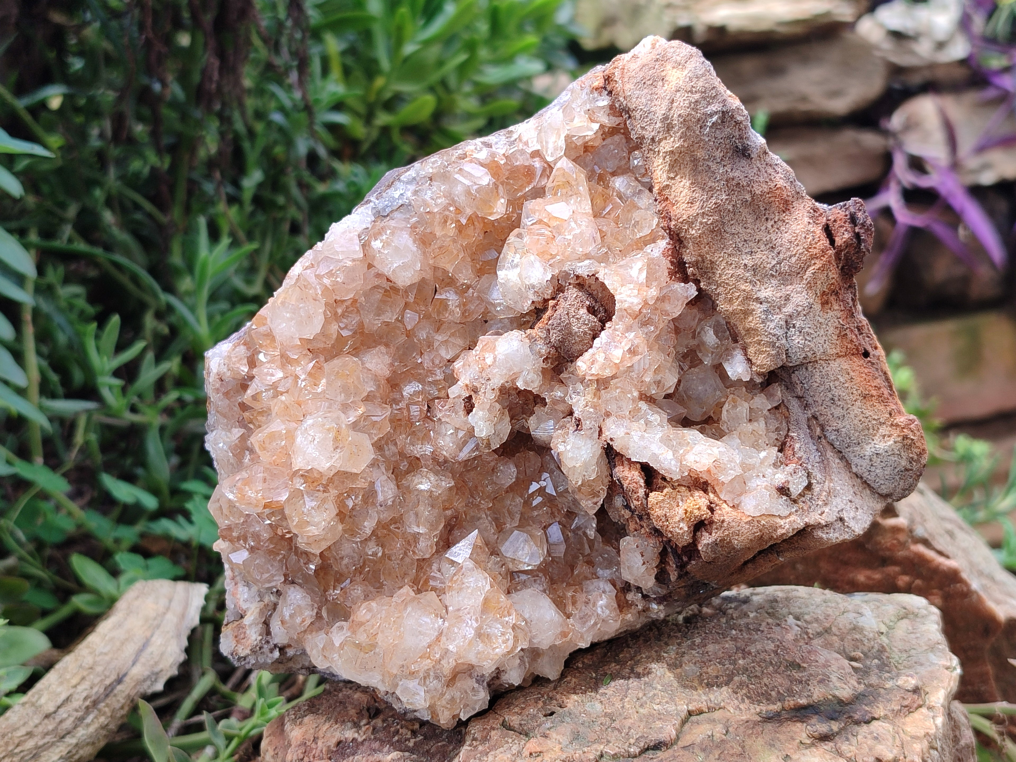 Natural Limonite Quartz Clusters x 2 From Solwezi, Zambia - Toprock Gemstones and Minerals 