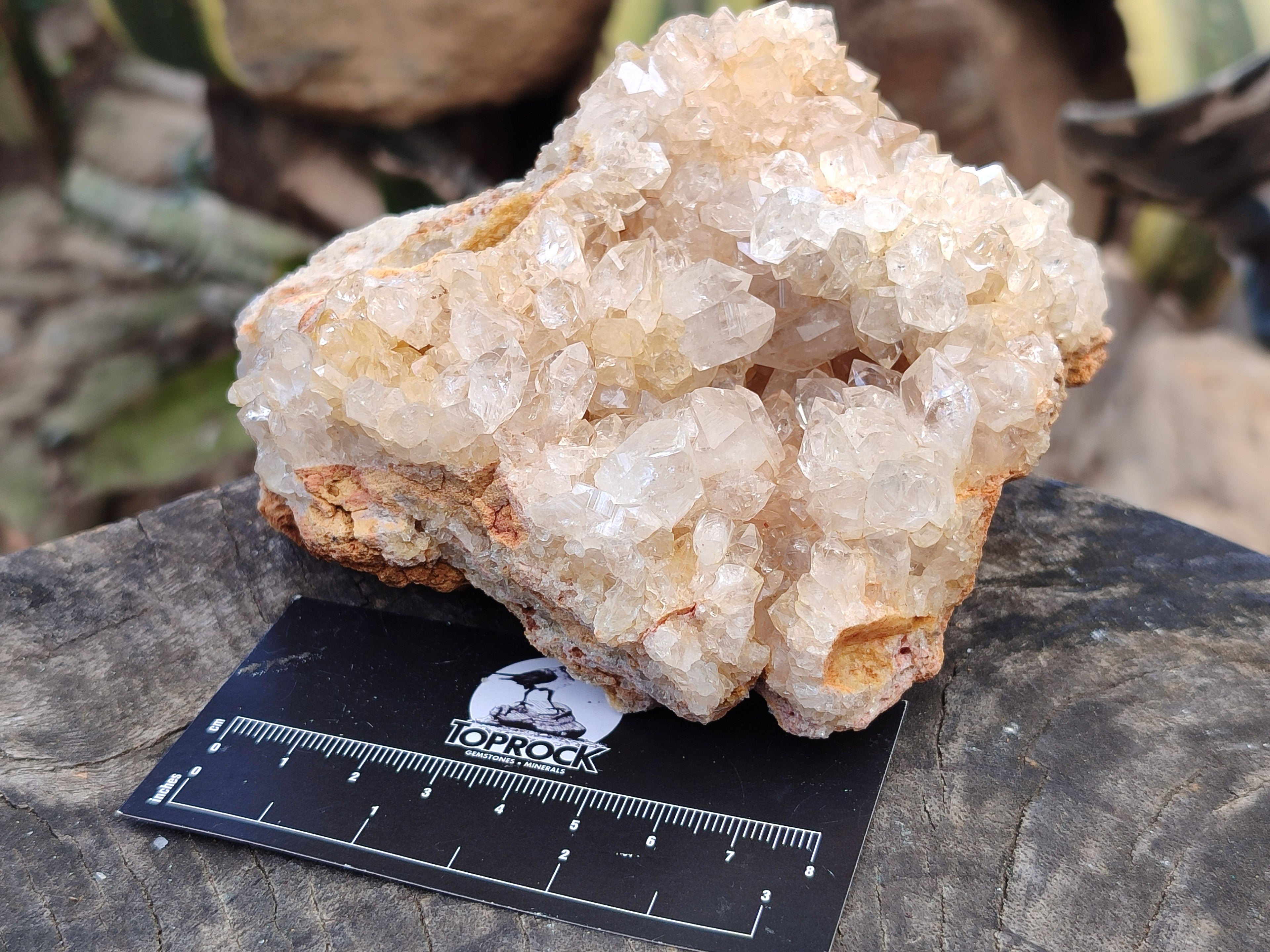 Natural Limonite Quartz Clusters x 2 From Solwezi, Zambia - Toprock Gemstones and Minerals 