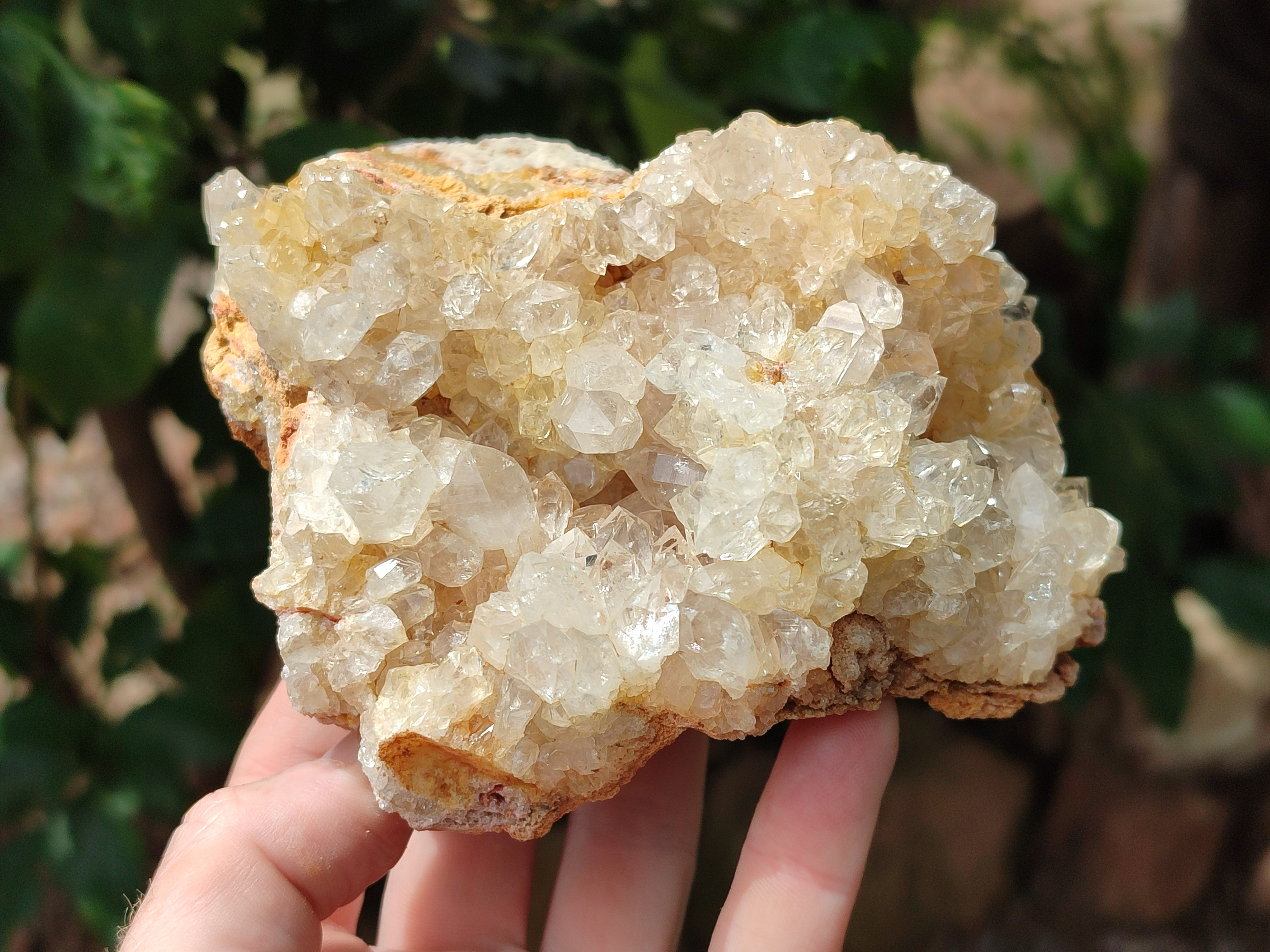 Natural Limonite Quartz Clusters x 2 From Solwezi, Zambia - Toprock Gemstones and Minerals 