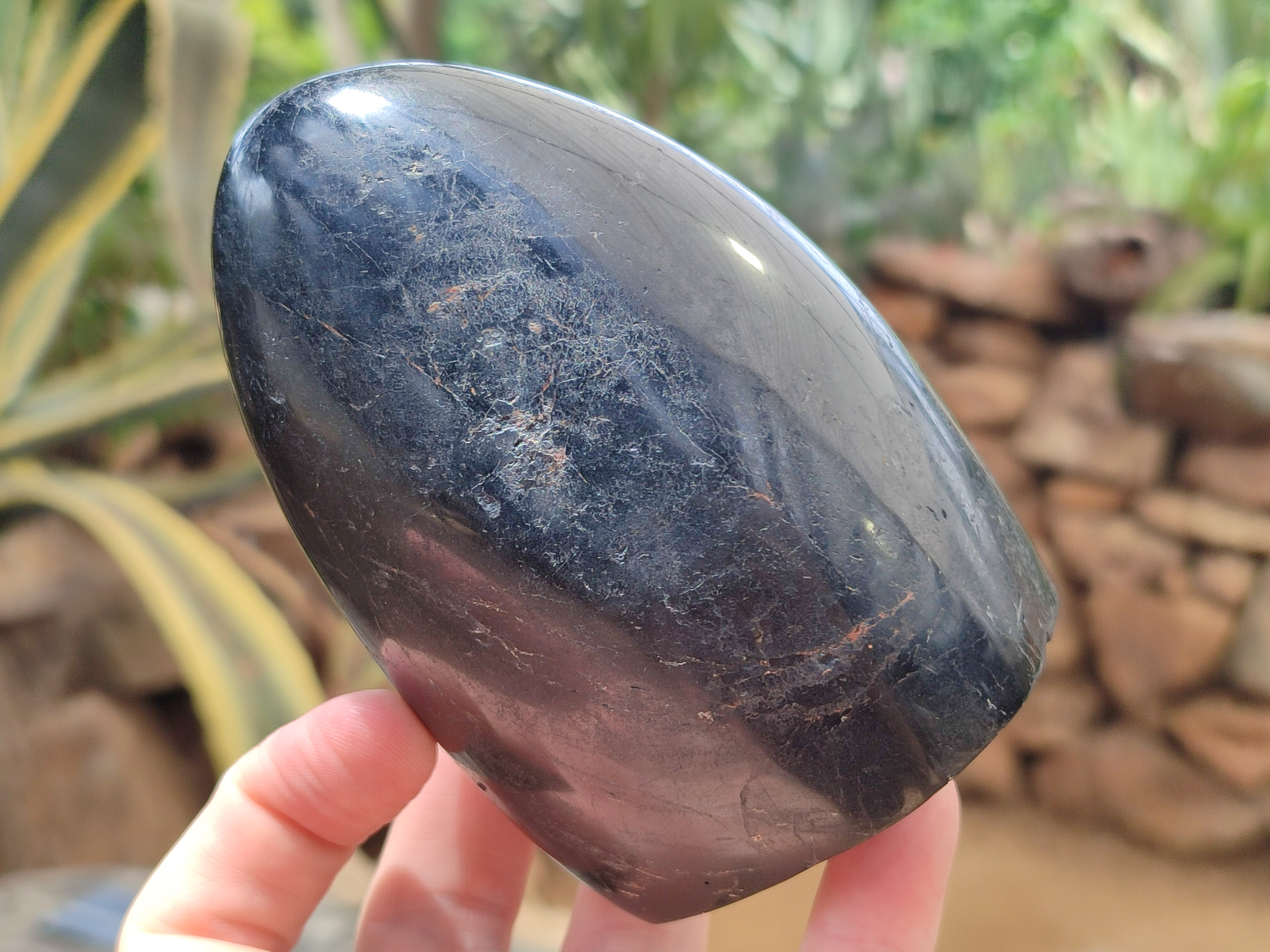 Polished Black Tourmaline Standing Free Forms x 2 From Madagascar - Toprock Gemstones and Minerals 