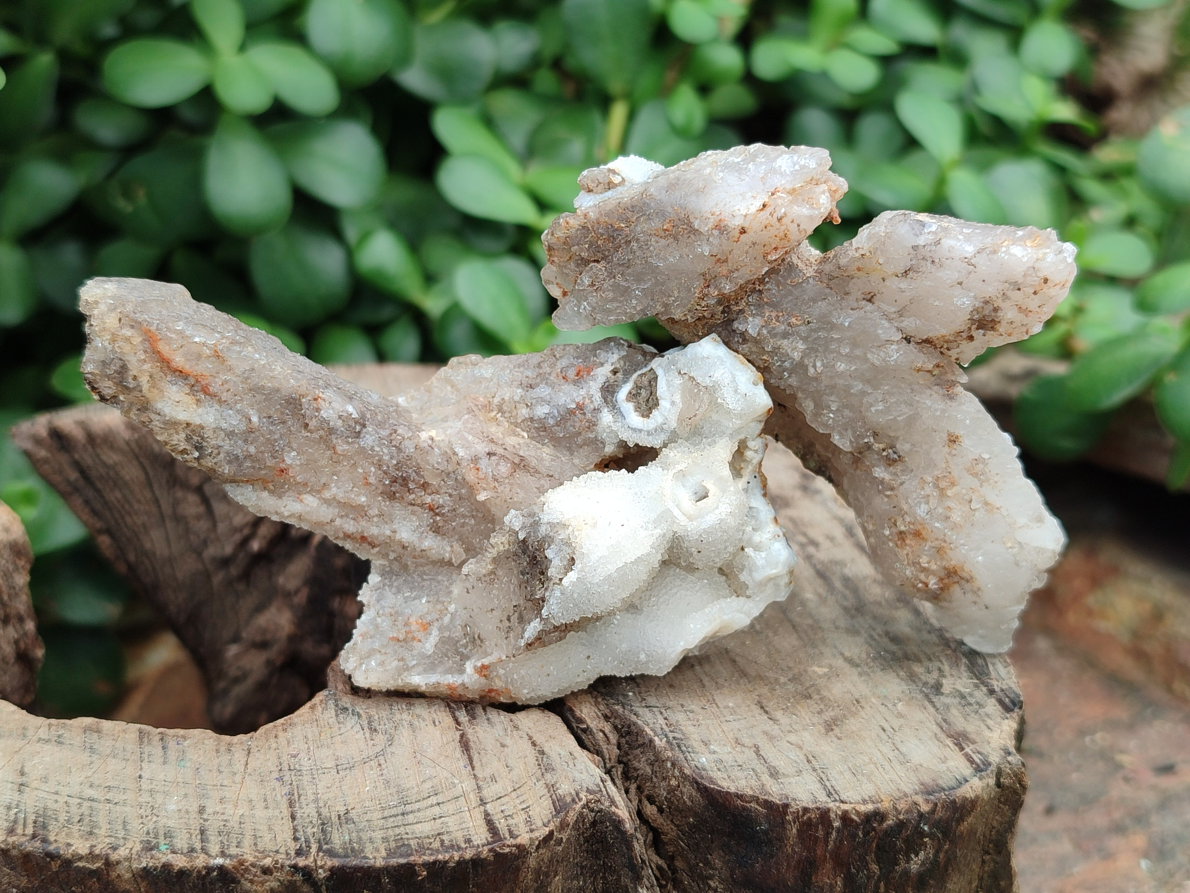 Natural Drusy Quartz Coated Calcite Pseudomorph Specimens x 12 From Alberts Mountain, Lesotho - Toprock Gemstones and Minerals 