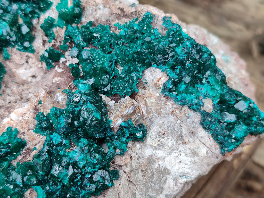 Natural Dioptase Cabinet Specimen x 1 From Congo - Toprock Gemstones and Minerals 