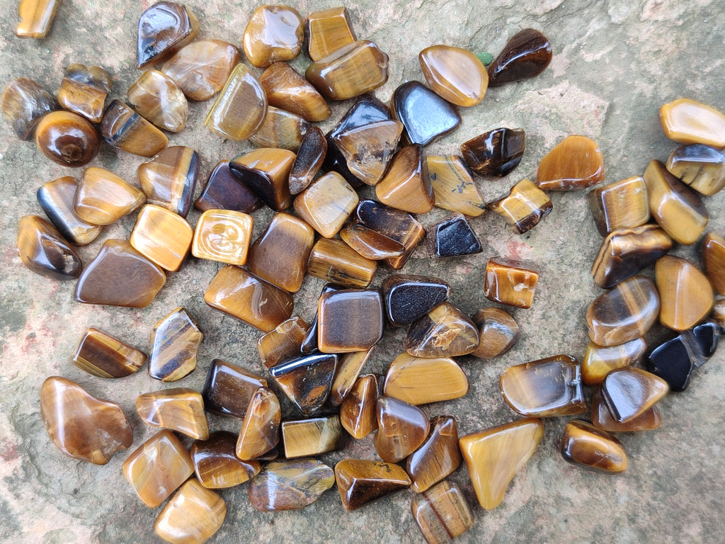Polished Tigers Eye Tumbled Stones - sold per kg - From South Africa - Toprock Gemstones and Minerals 