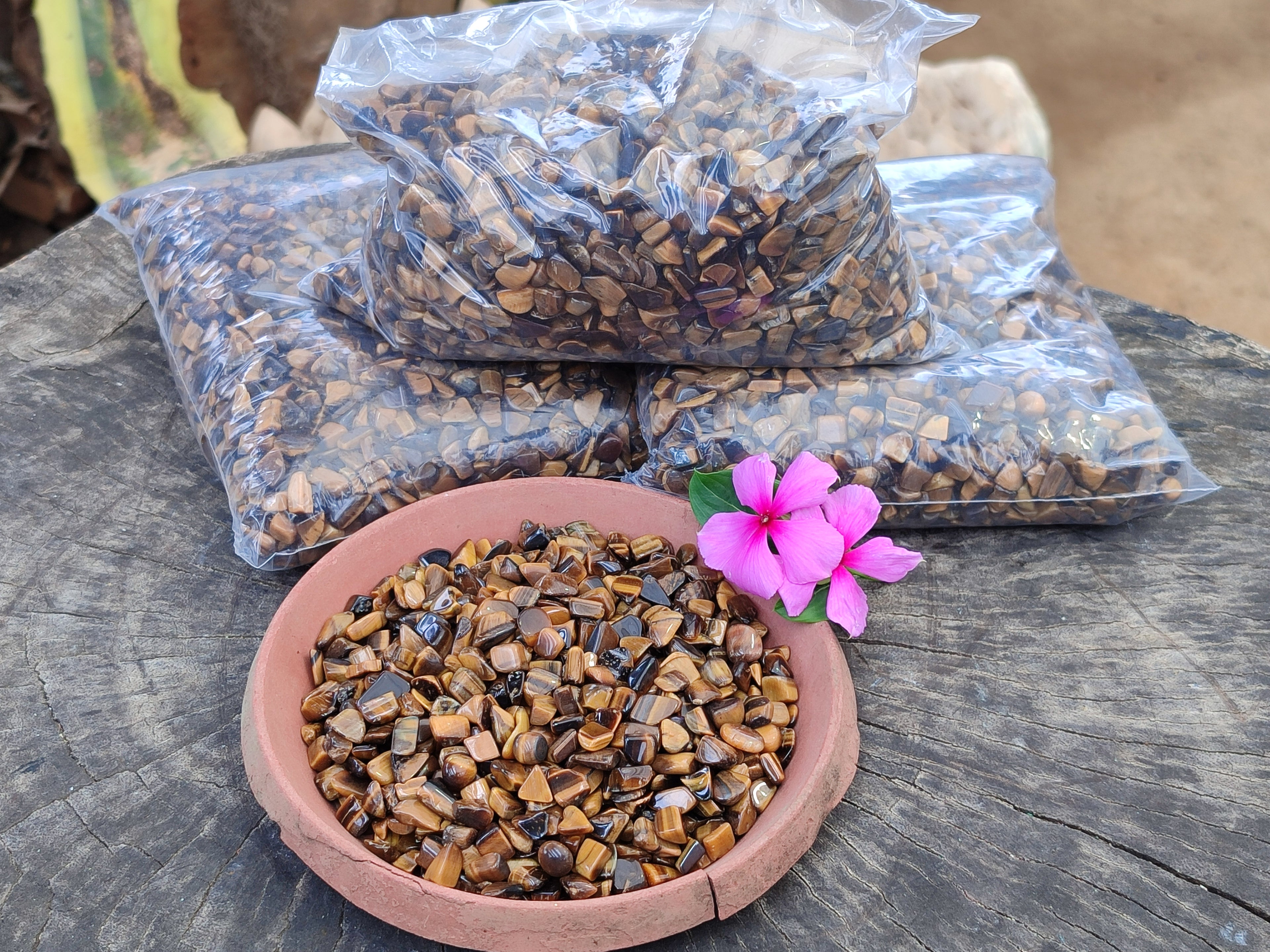 Polished Tigers Eye Tumbled Stones - sold per kg - From South Africa - Toprock Gemstones and Minerals 