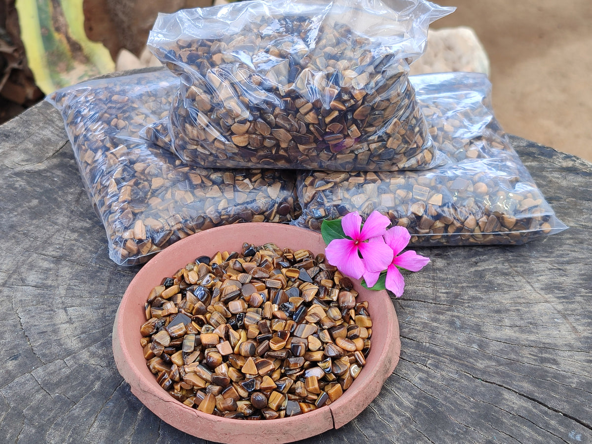 Polished Tigers Eye Tumbled Stones - sold per kg - From South Africa - Toprock Gemstones and Minerals 