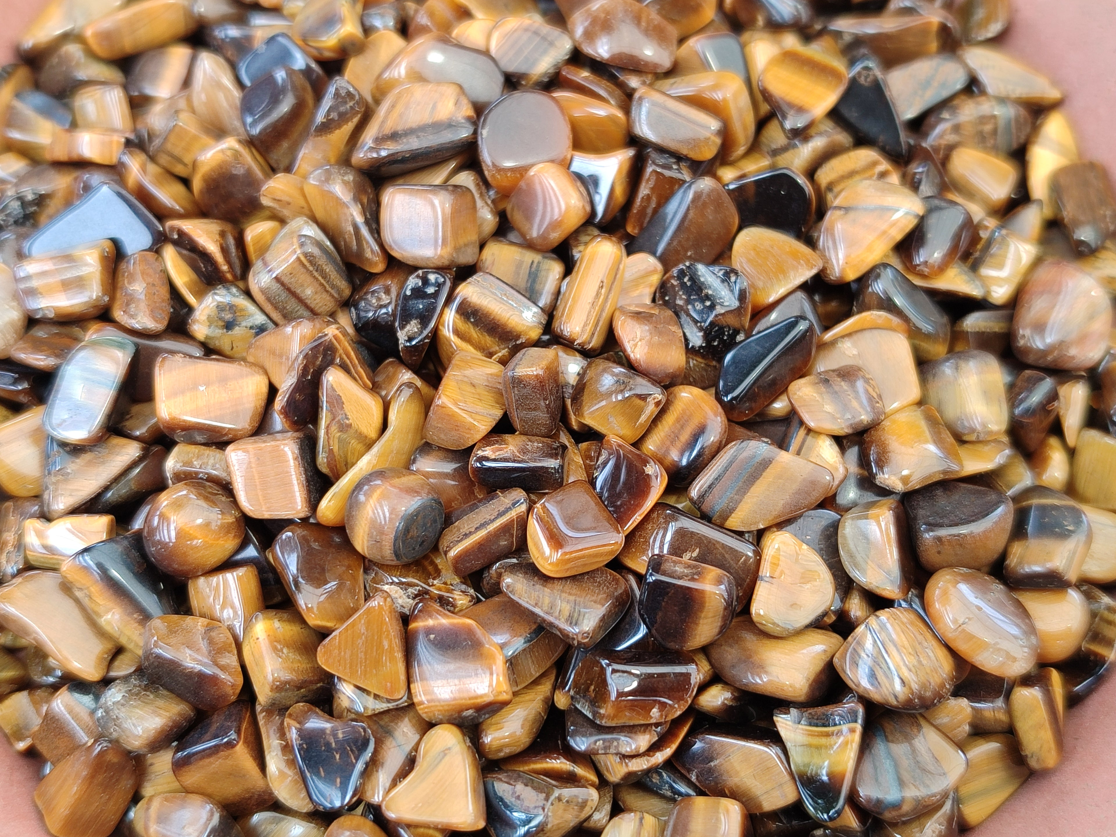 Polished Tigers Eye Tumbled Stones - sold per kg - From South Africa - Toprock Gemstones and Minerals 