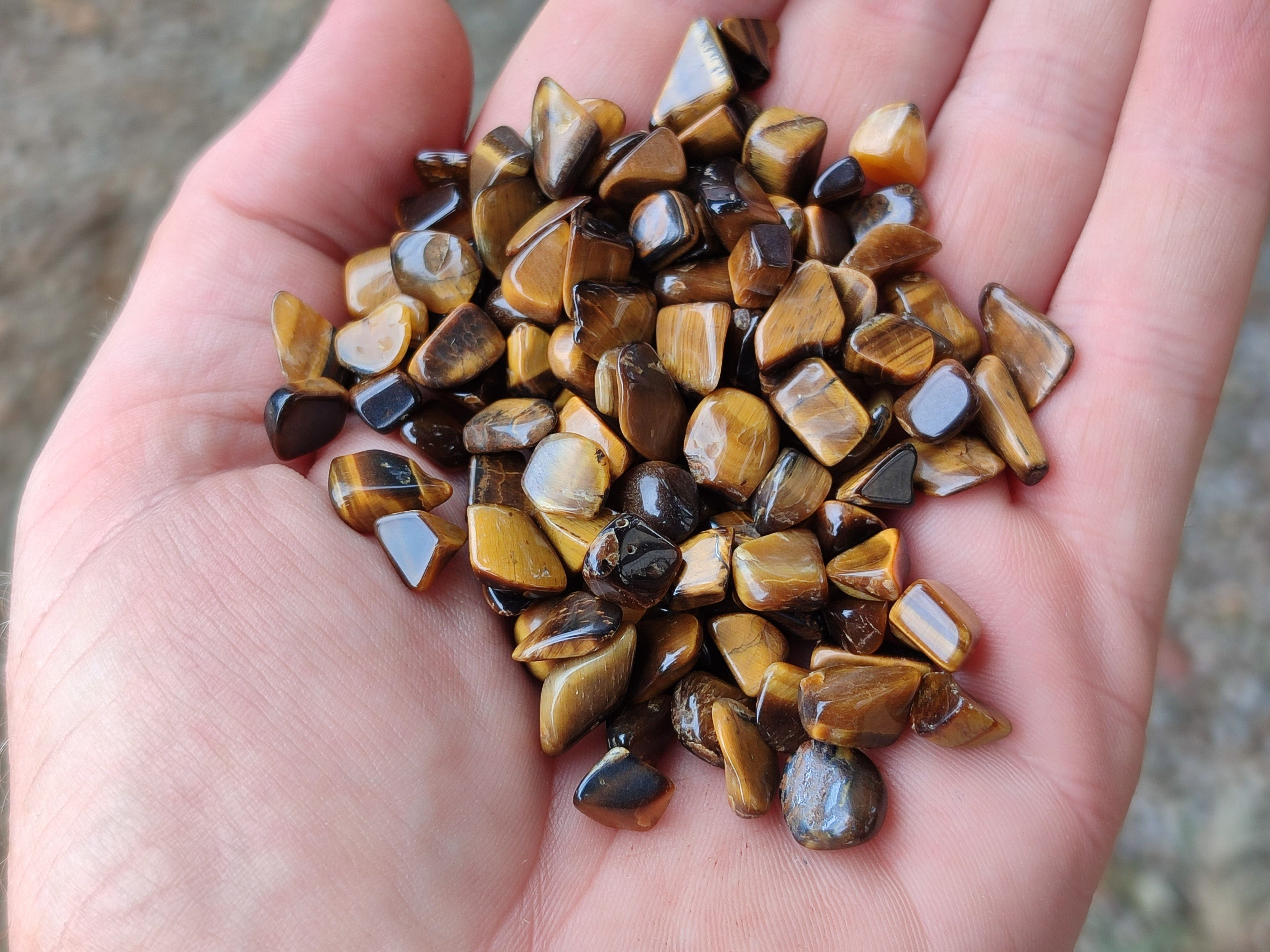 Polished Tigers Eye Tumbled Stones - sold per kg - From South Africa - Toprock Gemstones and Minerals 