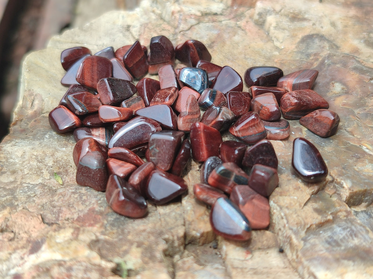 Polished Red Tigers Eye Tumble Stones - sold per kg - From South Africa - Toprock Gemstones and Minerals 