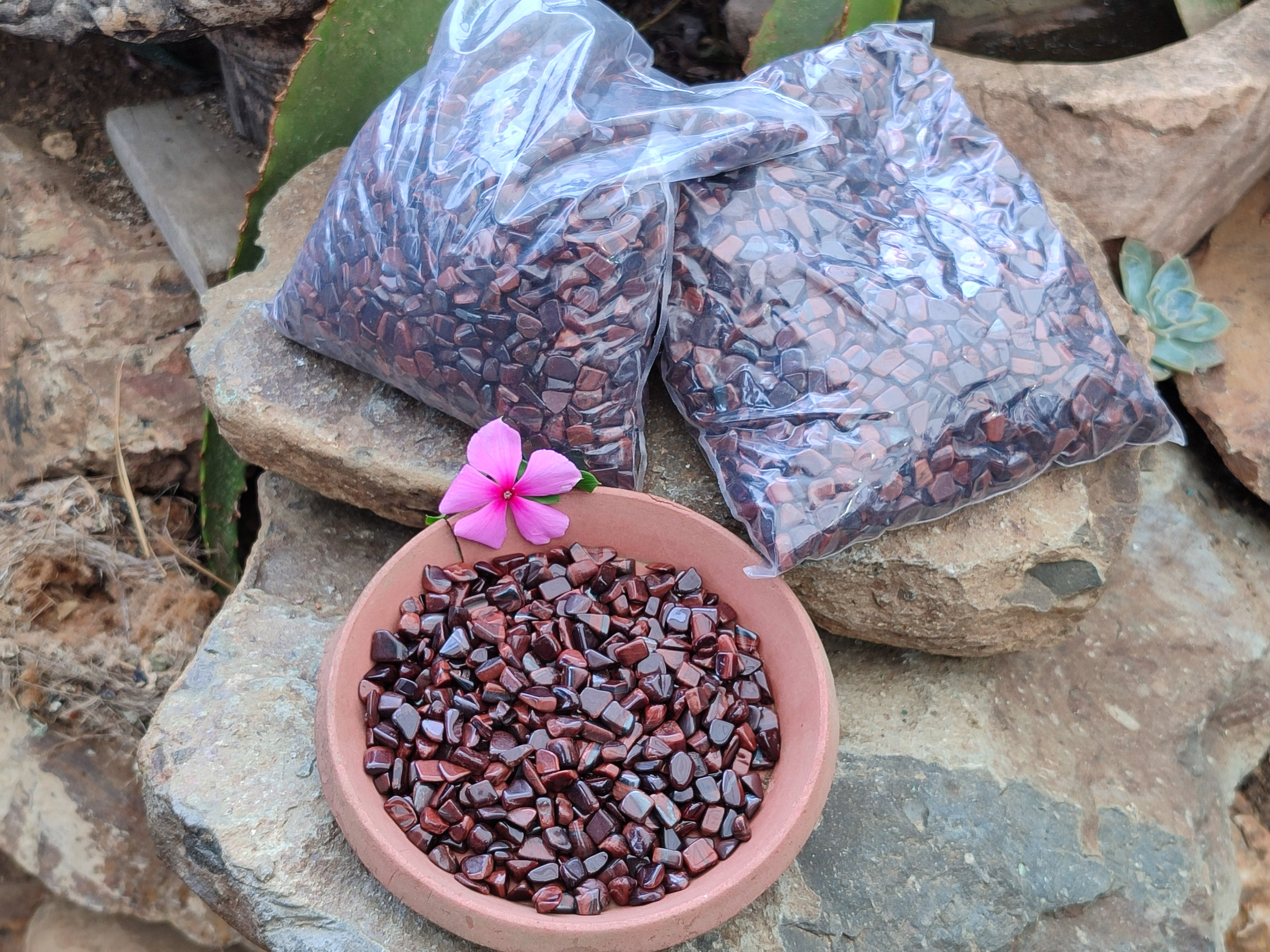Polished Red Tigers Eye Tumble Stones - sold per kg - From South Africa - Toprock Gemstones and Minerals 